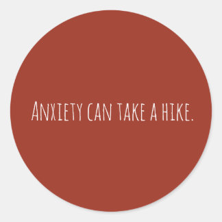 Custom Anxiety Mental Health Classic Round Sticker