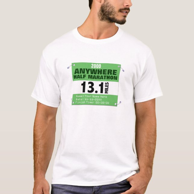 Custom Anywhere Half-Marathon, 13.1 Miles T-Shirt (Front)