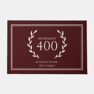 Custom Apartment Number Entryway Door Mat