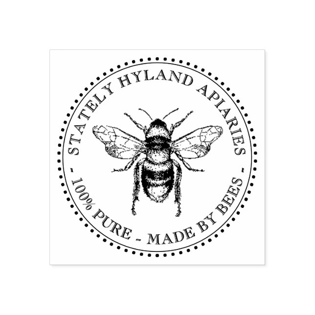 Custom Apiary Honey Bee Stamp (Imprint)