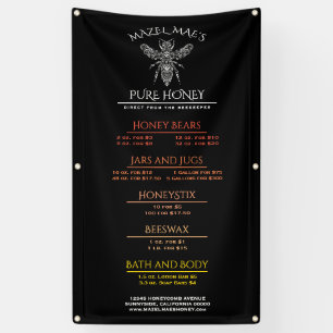 Custom Apiary Honey Menu Banner