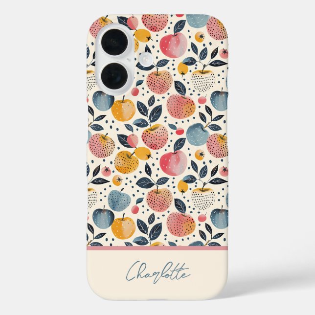 Custom Apple Pattern Phone Case (Back)