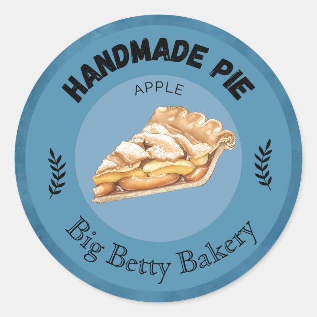 Custom Apple Pie Labels | Personalised Bakery Pack (Front)
