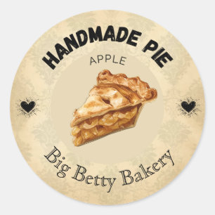 Custom Apple Pie Labels   Personalized Bakery Pack
