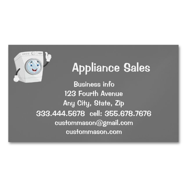 Custom Appliance Sales Business Card (Front)