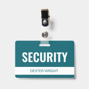 Custom Aqua Hotel Security Employee ID Badge