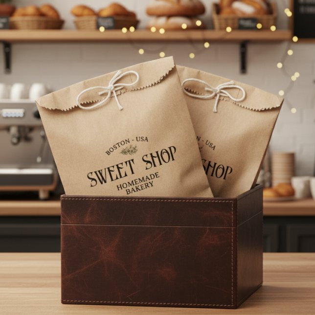 Custom Arch Logo Small Business  Favour Bags (Package your customer's treats in this personalized favor bag!)
