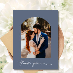 Custom Arch Photo Wedding Thank You  Postcard