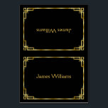 Custom Art Deco Black And Gold Place Cards<br><div class="desc">Custom simple black and gold place setting cards in Great Gatsby Art Deco style with customisable text</div>