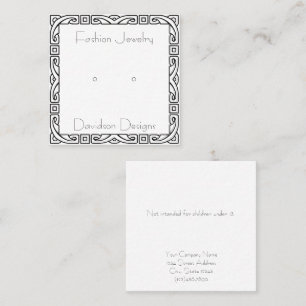 Custom Art Deco Frame Stud Earring Display Cards