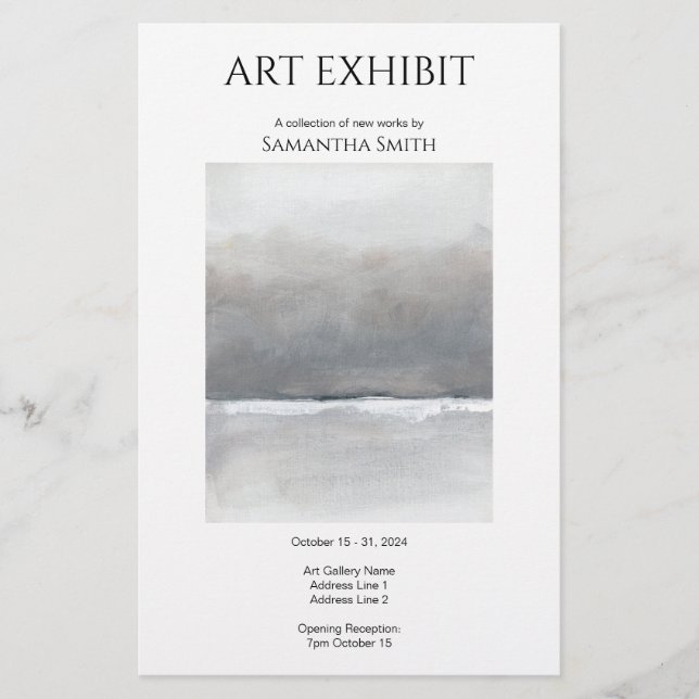 Custom Art Exhibit Advertising Flyer (Front)