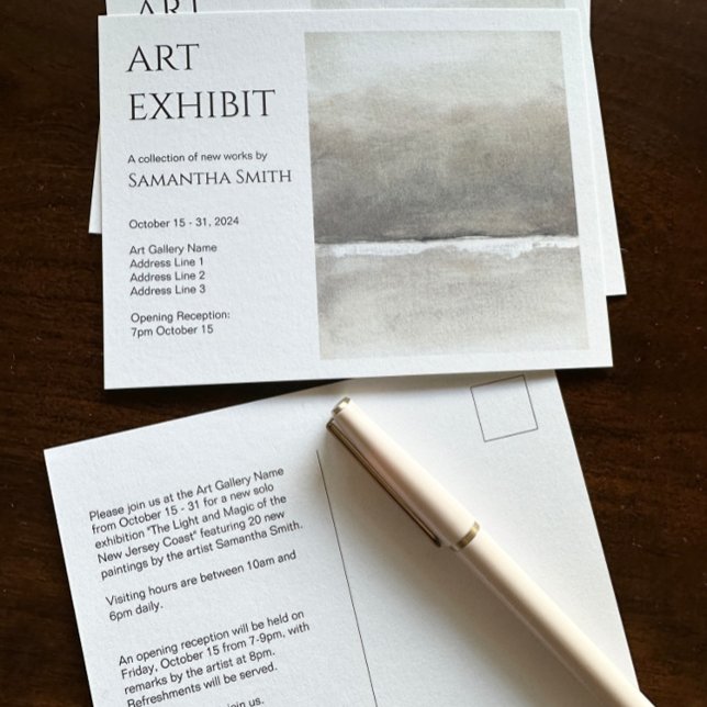 Custom Art Exhibit Invitation Postcard (Creator Uploaded)