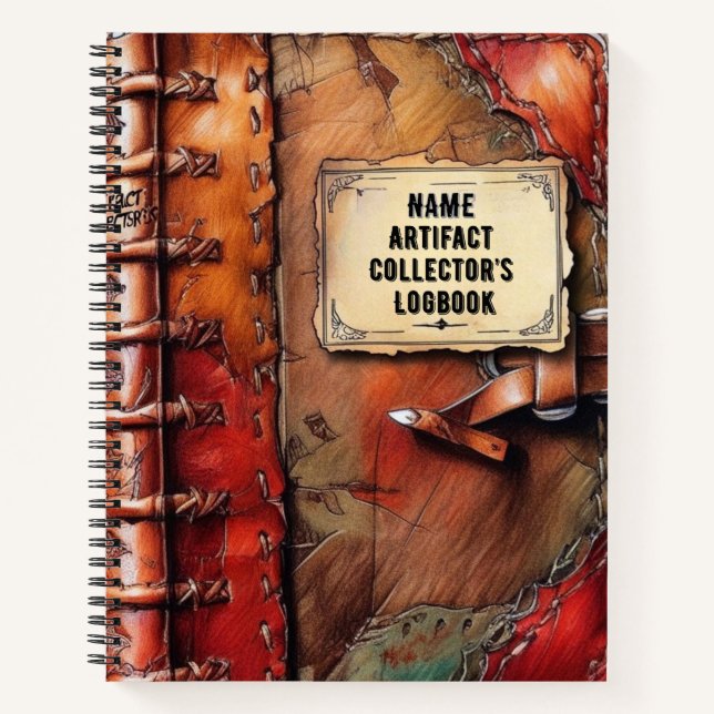 Custom Artefact Collector's Logbook Notebook (Front)