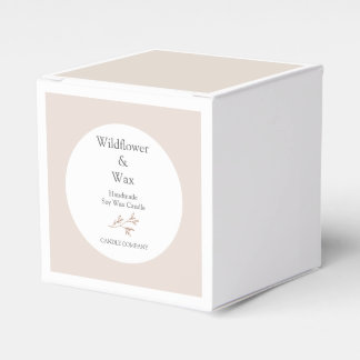 Custom Artisan Candle Business Branding Favour Box