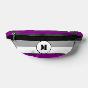 Custom asexuality flag  bum bags
