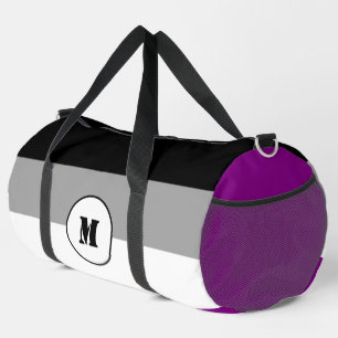 Custom asexuality flag  duffle bag