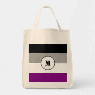Custom asexuality flag  tote bag