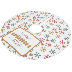 Custom ASL Merry Christmas Gingerbread Hands Brushed Polyester Tree Skirt