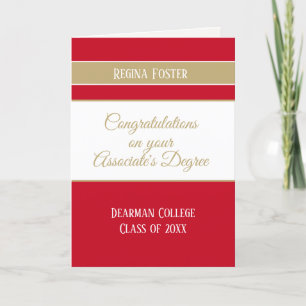 Custom Associate's college graduation card