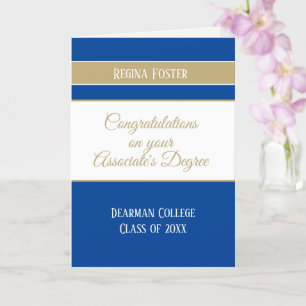 Custom Associate's degree college graduation card