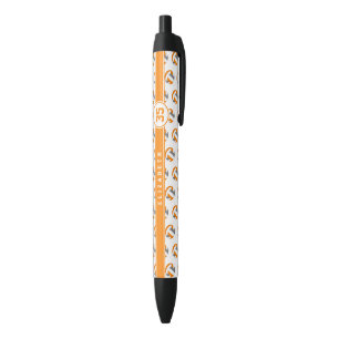 custom athlete name orange grey volleyballs black ink pen