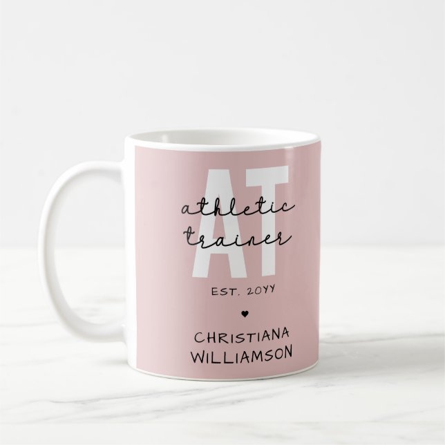Custom Athletic Trainer AT athletic training Coffee Mug (Left)
