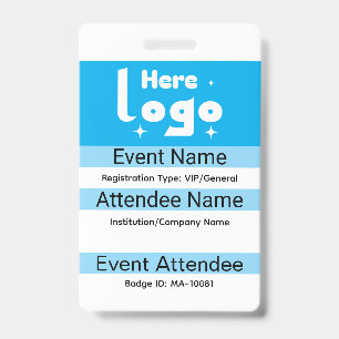 Custom attendee badge conference ID badge