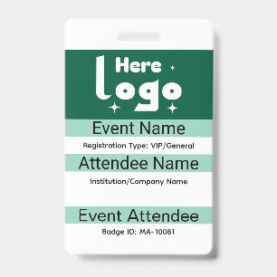 Custom attendee badge conference ID badge