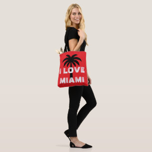 Custom attractive vibrant summer background Miami Tote Bag