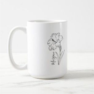 Custom August Gladiolus Birth Flower Gift for Birt Coffee Mug