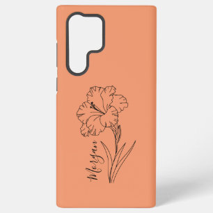 Custom August Gladiolus Birth Flower Gift for Birt Samsung Galaxy Case
