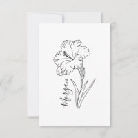Custom August Gladiolus Birth Flower Gift for Birt