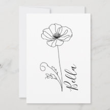 Custom August Poppy Birth Flower Gift for Birthday