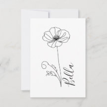Custom August Poppy Birth Flower Gift for Birthday
