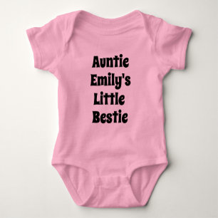 Custom Auntie's little Bestie Baby Bodysuit