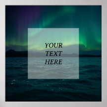 Custom Aurora Borealis Scene – Add Your Own Text t