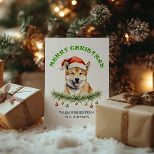 Custom Aussie Wildlife Dingo Family Christmas Card