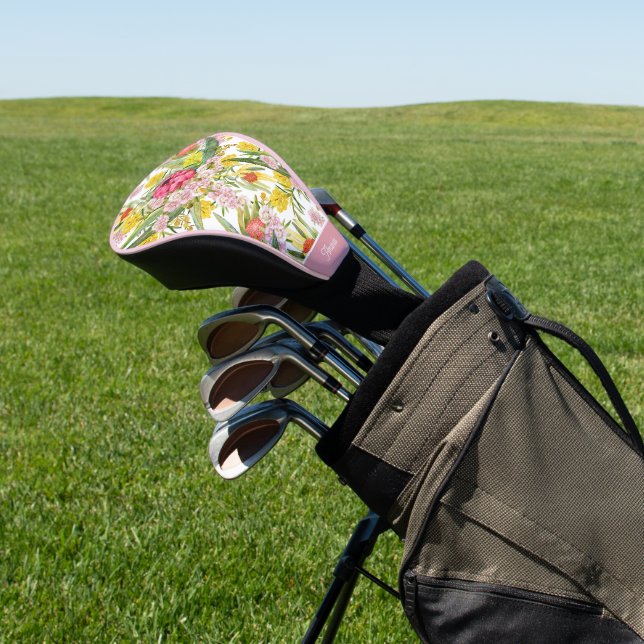 Custom Australian Tropical Summer Golf Head Cover (In Situ)