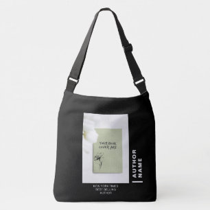 Custom Author Book Cover Black Crossbody Bag