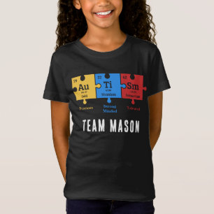 Custom Autism Awareness Campaign Matching Team T-Shirt