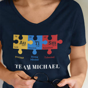 Custom Autism Awareness Matching Family Mum T-Shirt
