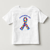 Custom Autism Awareness Ribbon Puzzle Piece