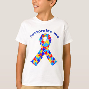 Custom Autism Awareness Ribbon T-Shirt