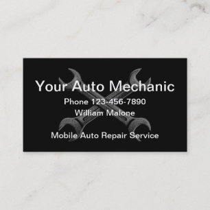 Custom Auto Mechanic Business Cards