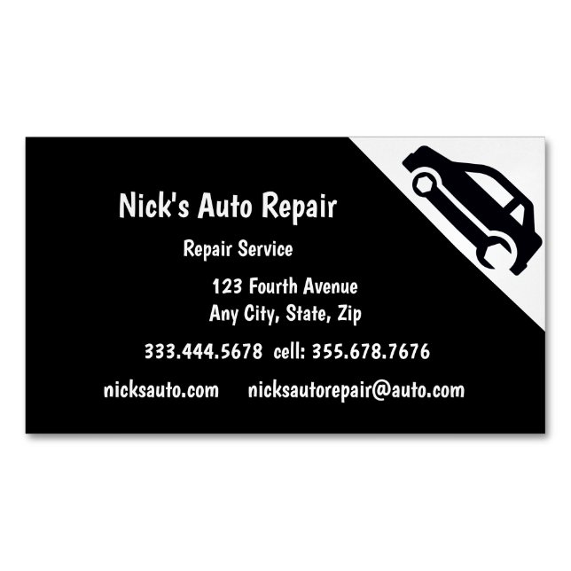 Custom Auto Repair Business Cards (Front)