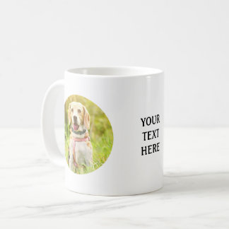 Custom Auto Round Photo and Text Personalised Coffee Mug