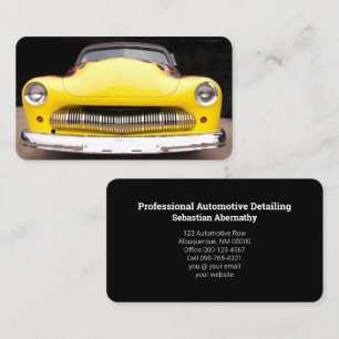 Custom Automotive Occupation Yellow Automobile Business Card
