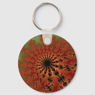 Custom Autumn Fractal Burst Keychain