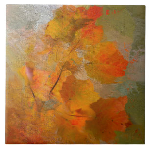 Custom Autumn Leaves Tile