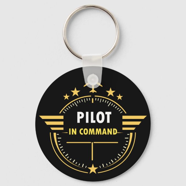 Custom Aviation Pilot Mug Design – Fully Editable  Key Ring (Front)